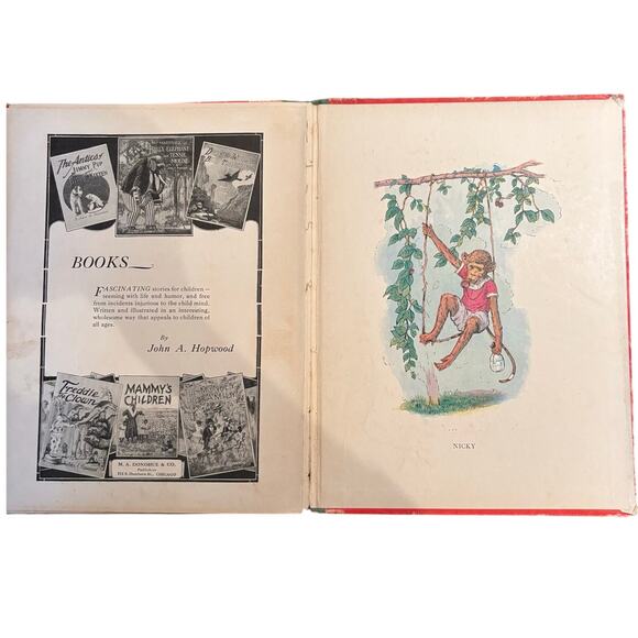 VTG 1930 The Monkey Family Book by John A Hopwood, HC Children's Book - Picture 5 of 6